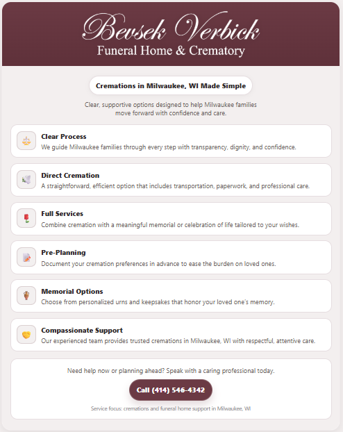 Cremations in Milwaukee, WI Made Simple
