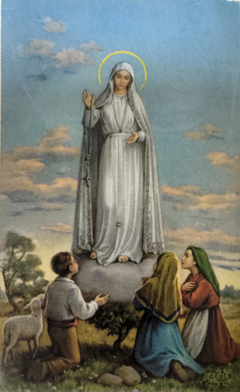 Our Lady of Fatima Prayer Card