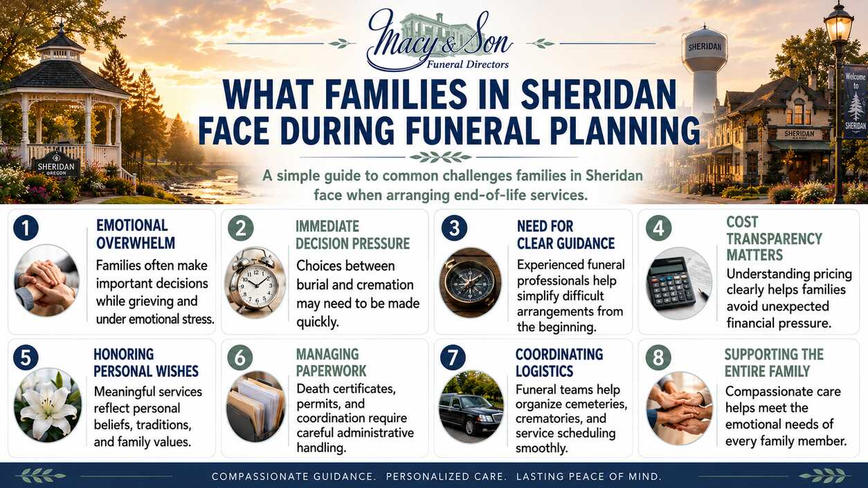 What Families in Sheridan, OR Face During Funeral Planning Infographic